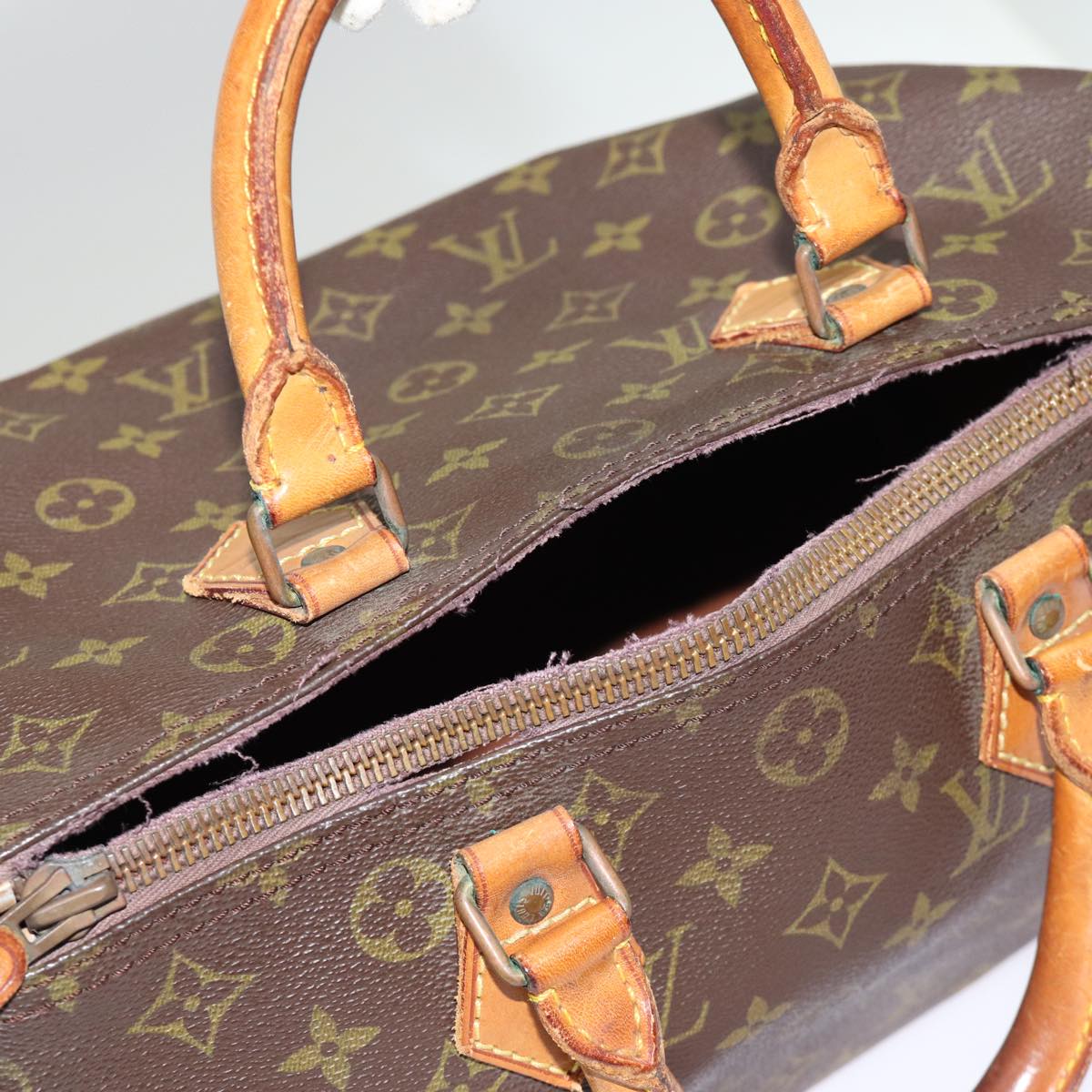 LOUIS VUITTON Monogram Speedy 30 Hand Bag M41526 LV Auth bs14523