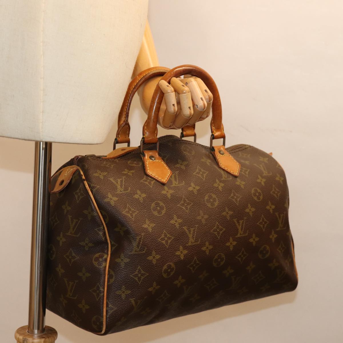 LOUIS VUITTON Monogram Speedy 30 Hand Bag M41526 LV Auth bs14523