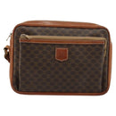 CELINE Macadam Canvas Clutch Bag PVC Brown Auth bs14536-13