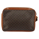 CELINE Macadam Canvas Clutch Bag PVC Brown Auth bs14536-2