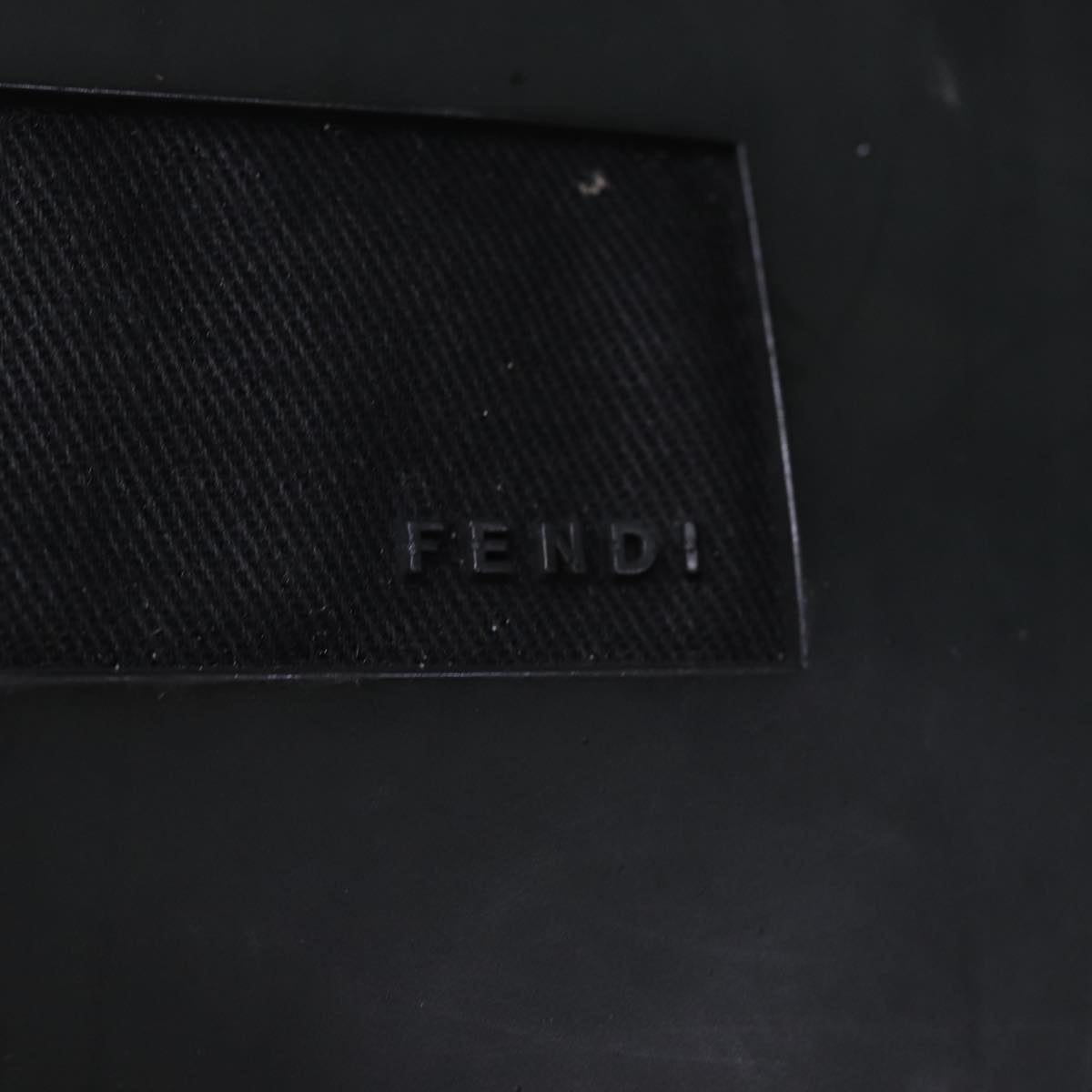 FENDI Tote Bag Canvas Black Auth bs14546