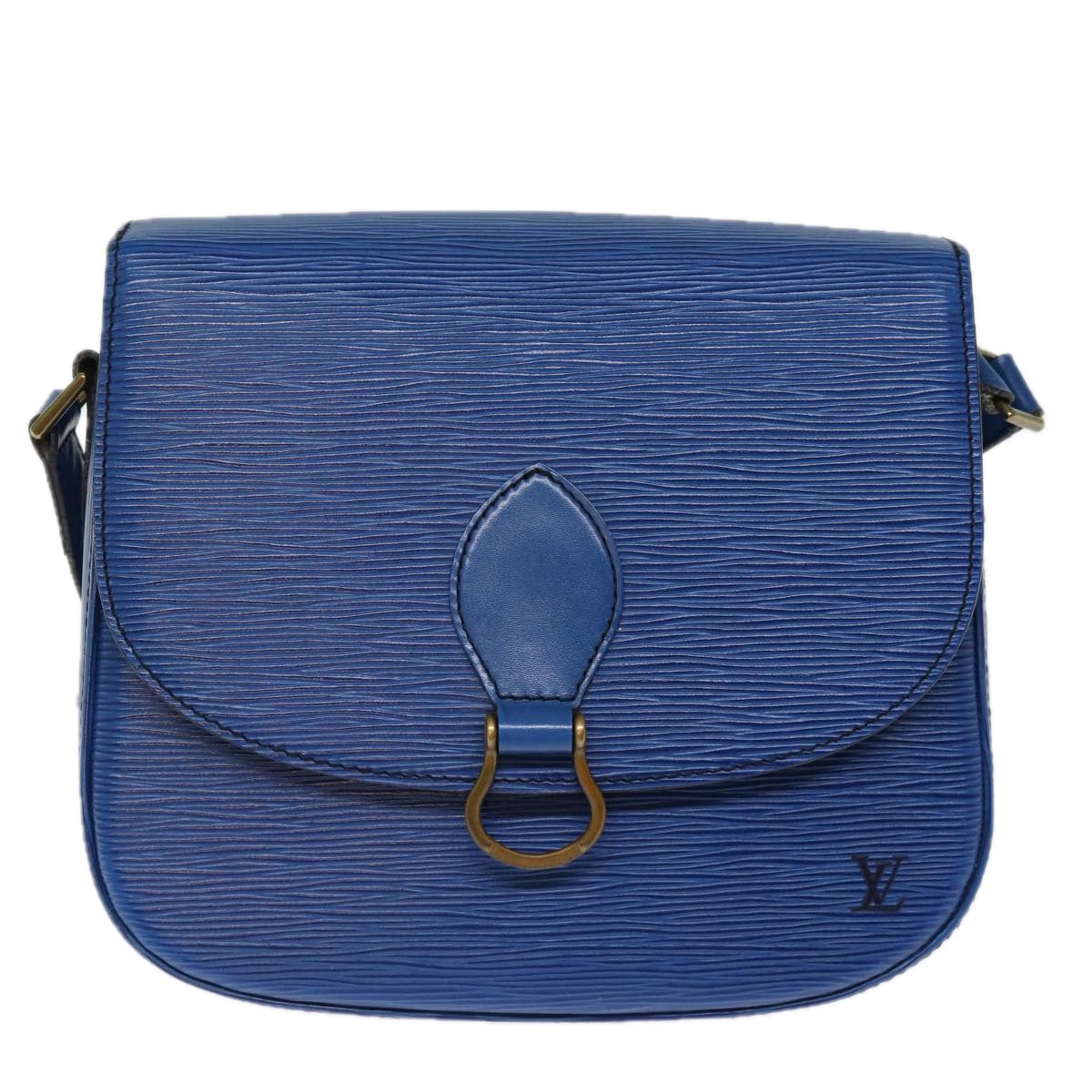 LOUIS VUITTON Epi Saint Cloud GM Shoulder Bag Toledo Blue M52195 LV Auth bs14557