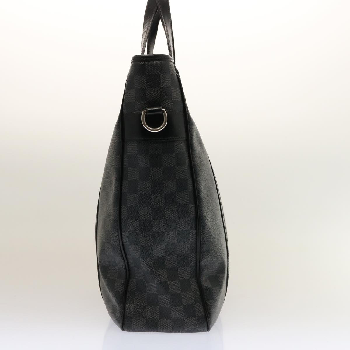 LOUIS VUITTON Damier Graphite Tadao 2way Hand Shoulder Bag N51192 Auth bs14558