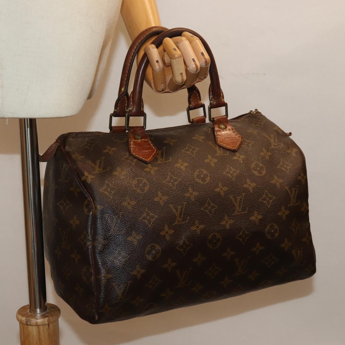 LOUIS VUITTON Monogram Speedy 30 Hand Bag M41526 LV Auth bs14559