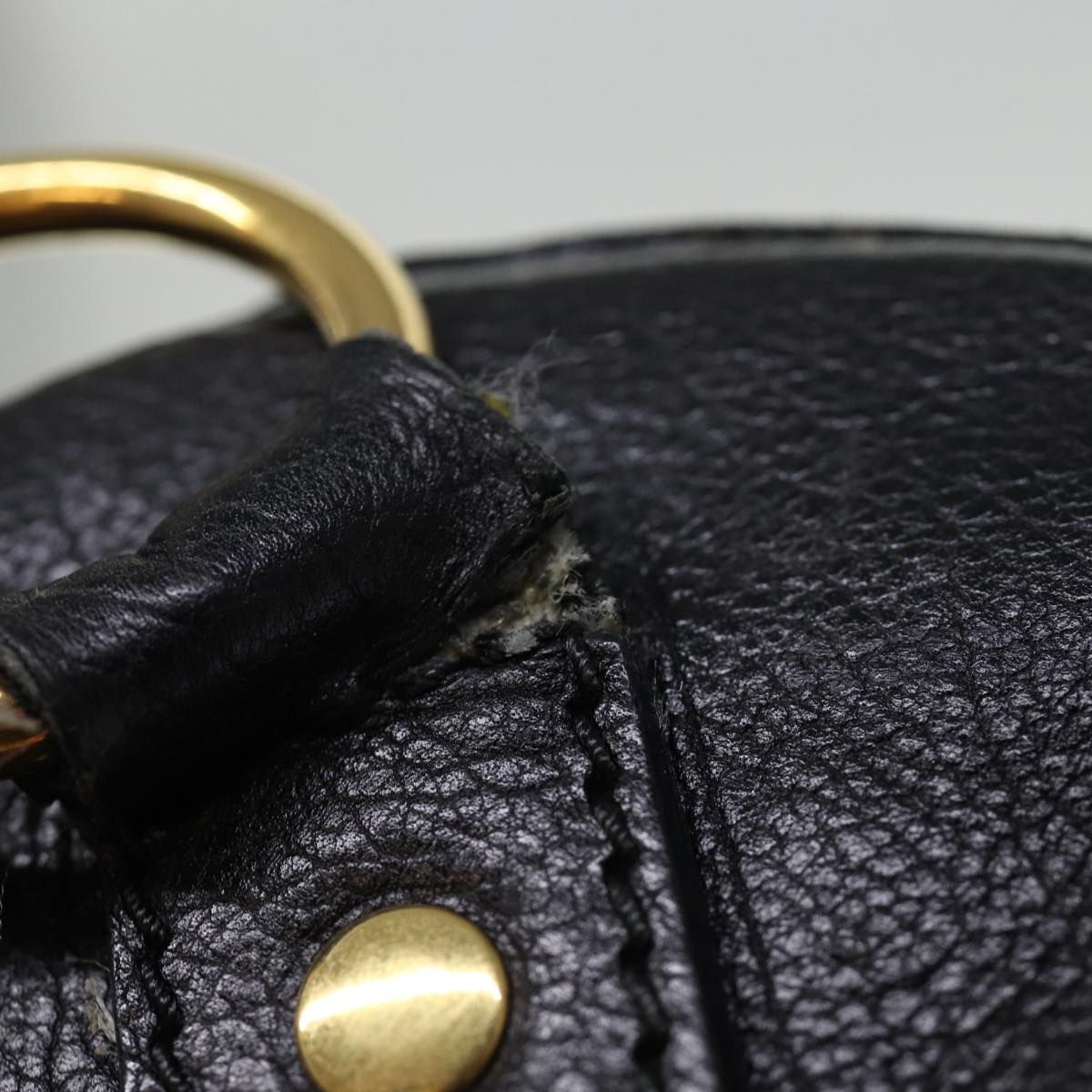 SAINT LAURENT Muse Hand Bag Leather Black 156464 Auth bs14569