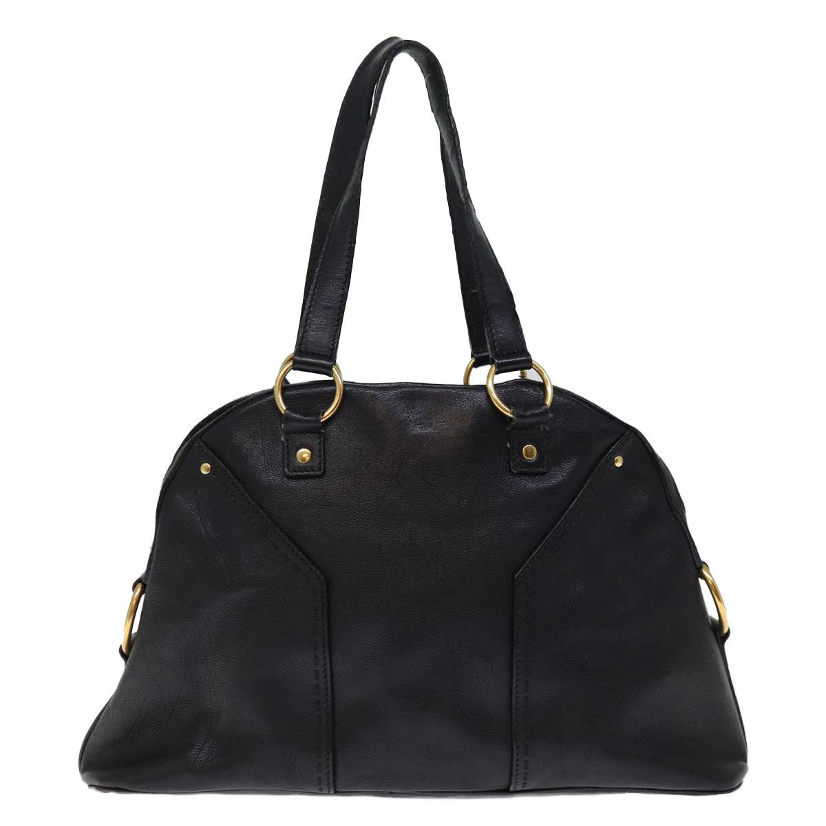 SAINT LAURENT Muse Hand Bag Leather Black 156464 Auth bs14569 - 0
