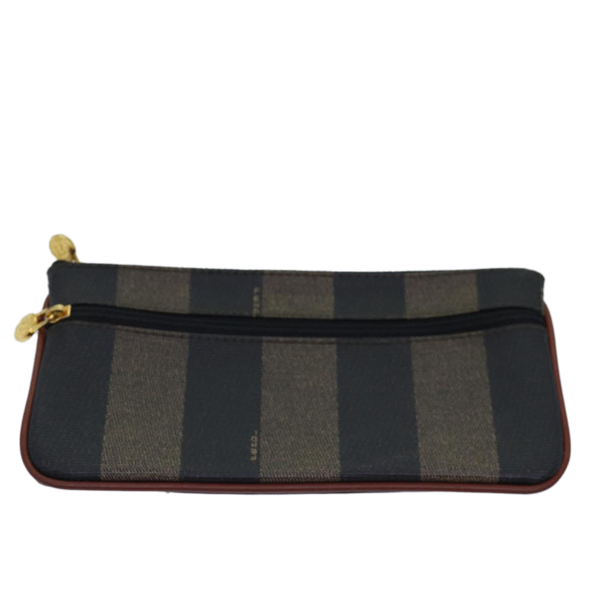 FENDI Zucca Canvas Pecan Canvas Key Case Wallet 4Set Black Brown Auth bs14585 - 0