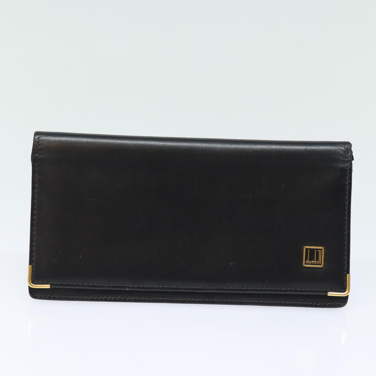 Dunhill Wallet Clutch Bag Leather 4Set Black Auth bs14597