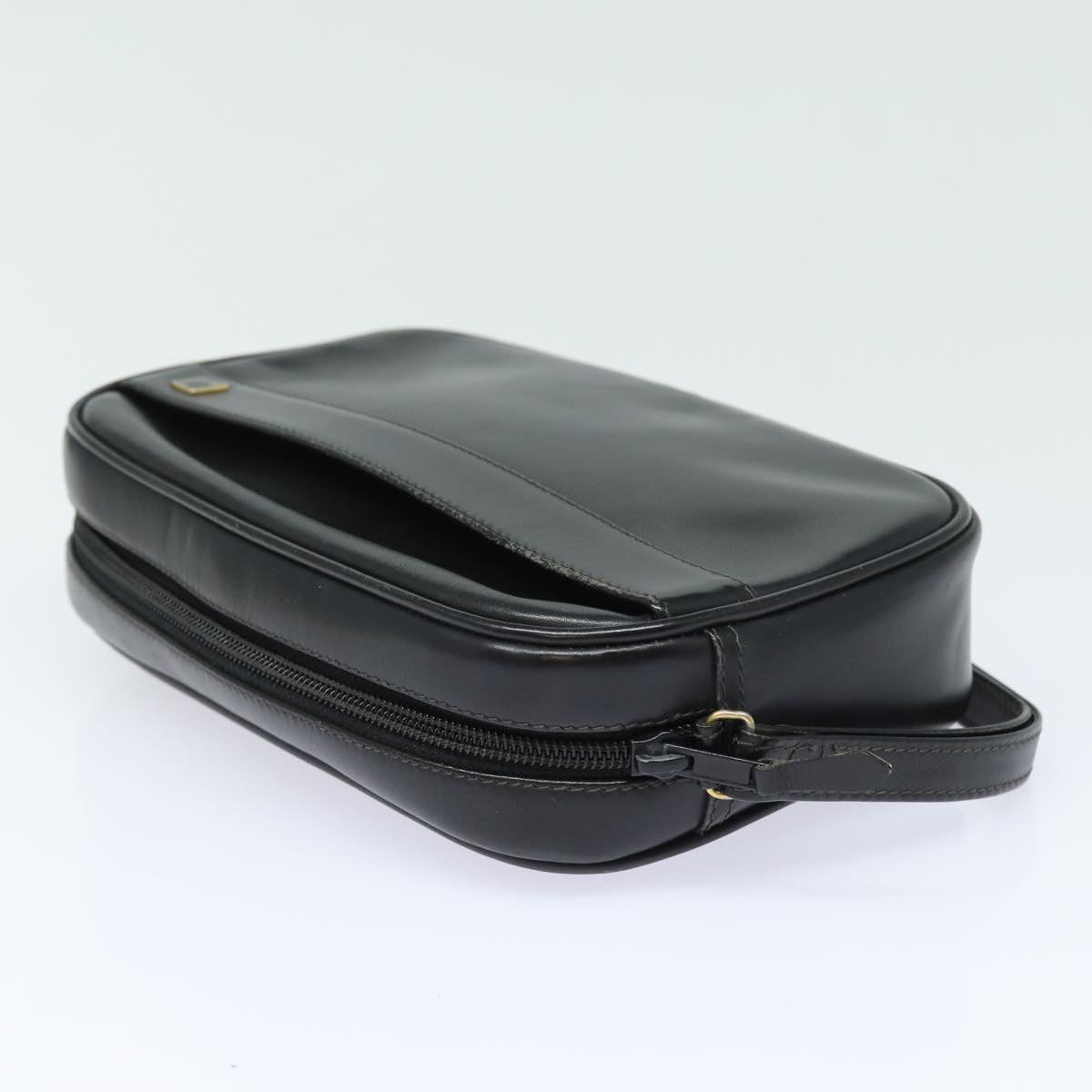 Dunhill Wallet Clutch Bag Leather 4Set Black Auth bs14597