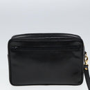 BALLY Clutch Bag Leather 2Set Black Brown Auth bs14608-13