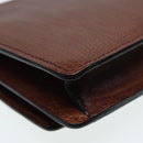 BALLY Clutch Bag Leather 2Set Black Brown Auth bs14608-7