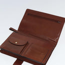 BALLY Clutch Bag Leather 2Set Black Brown Auth bs14608-8