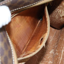 CELINE Macadam Canvas Hand Bag PVC Leather 4Set Brown Beige Auth bs14619-21