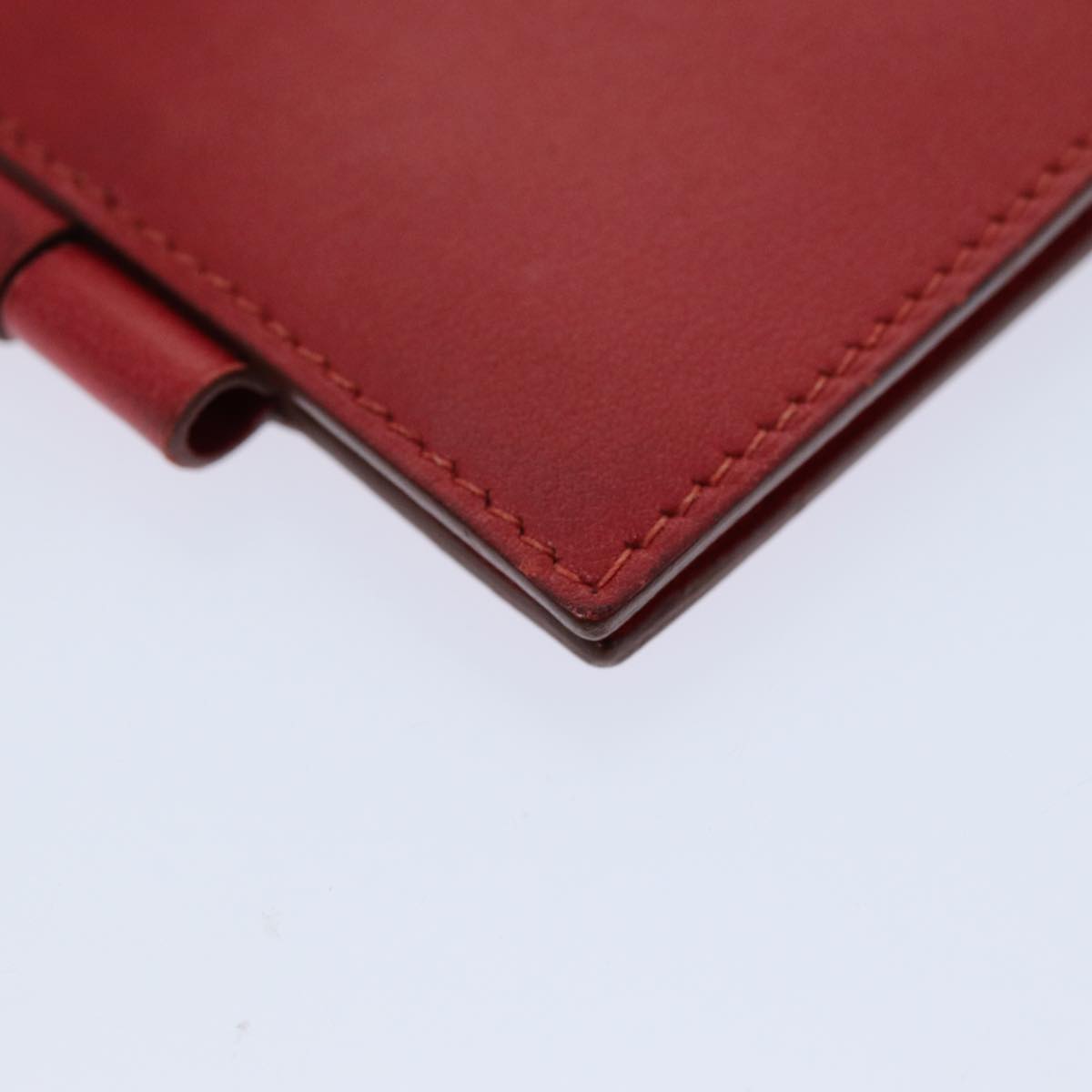 HERMES Agenda Mini Day Planner Cover Leather Red Auth bs14629