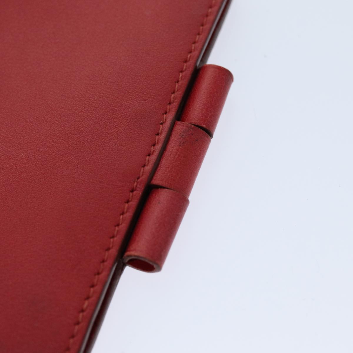 HERMES Agenda Mini Day Planner Cover Leather Red Auth bs14629