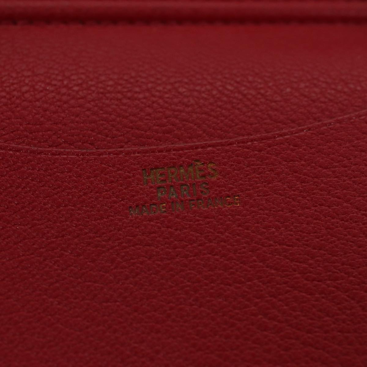 HERMES Agenda Mini Day Planner Cover Leather Red Auth bs14629