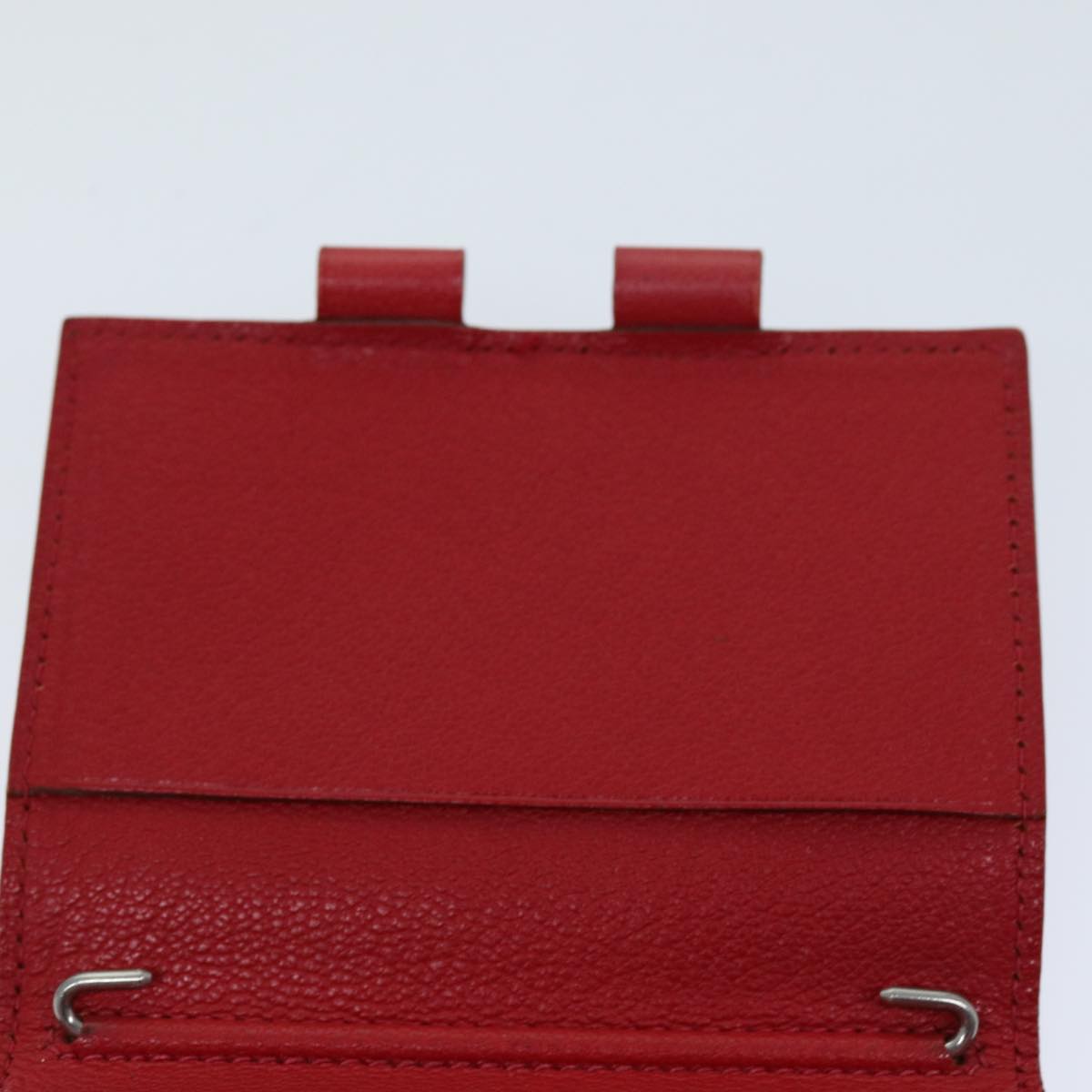 HERMES Agenda Mini Day Planner Cover Leather Red Auth bs14629