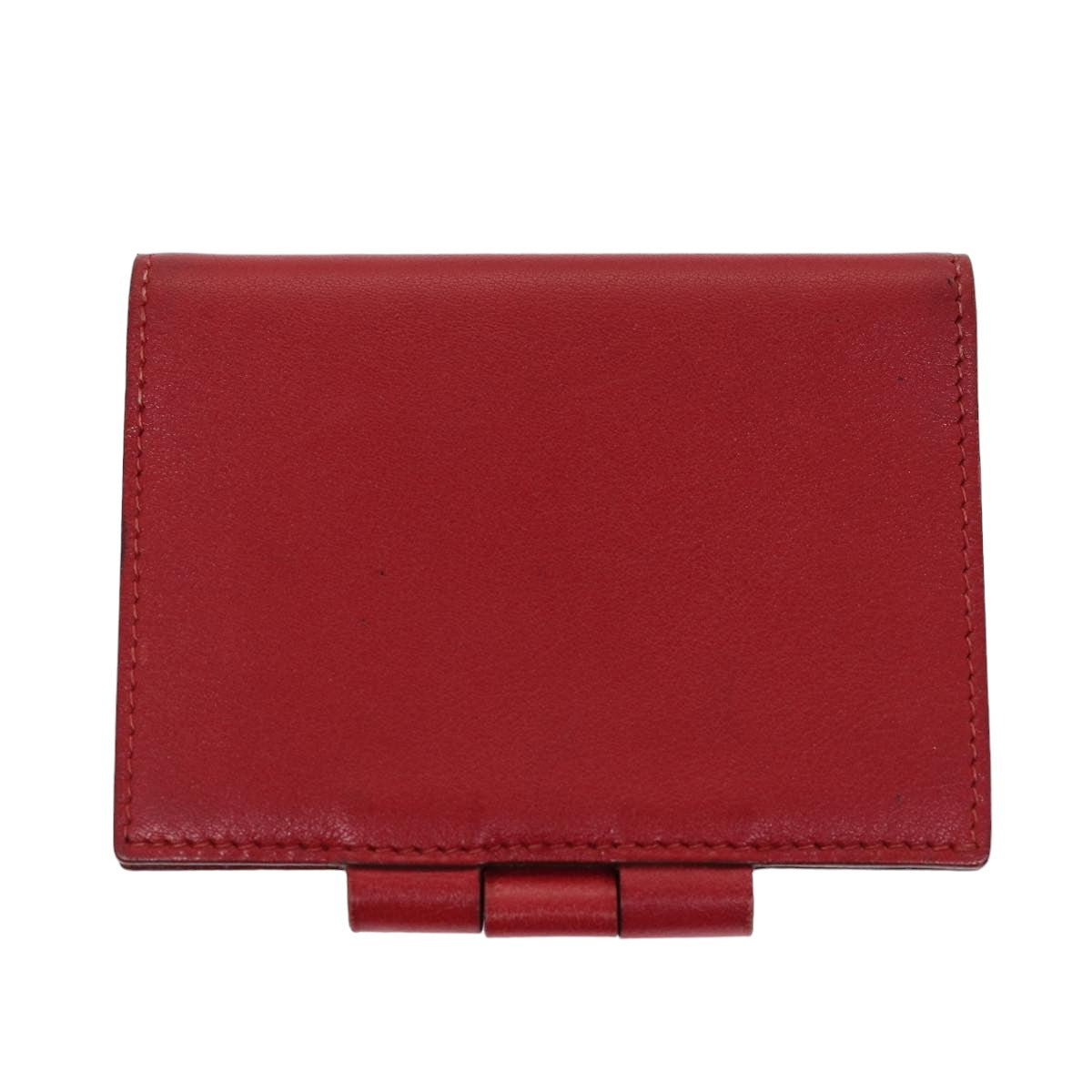 HERMES Agenda Mini Day Planner Cover Leather Red Auth bs14629