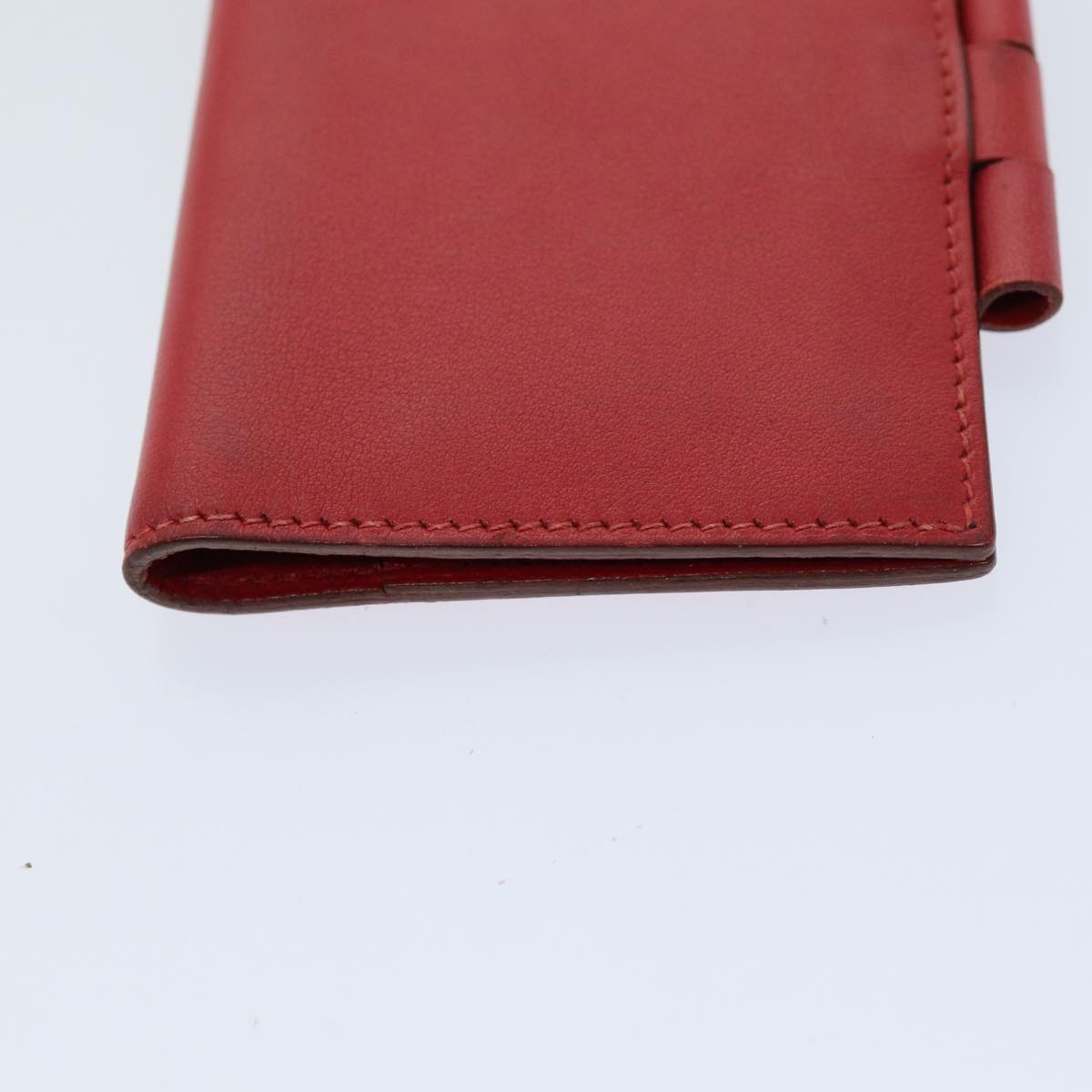 HERMES Agenda Mini Day Planner Cover Leather Red Auth bs14629