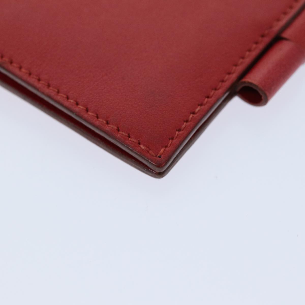 HERMES Agenda Mini Day Planner Cover Leather Red Auth bs14629