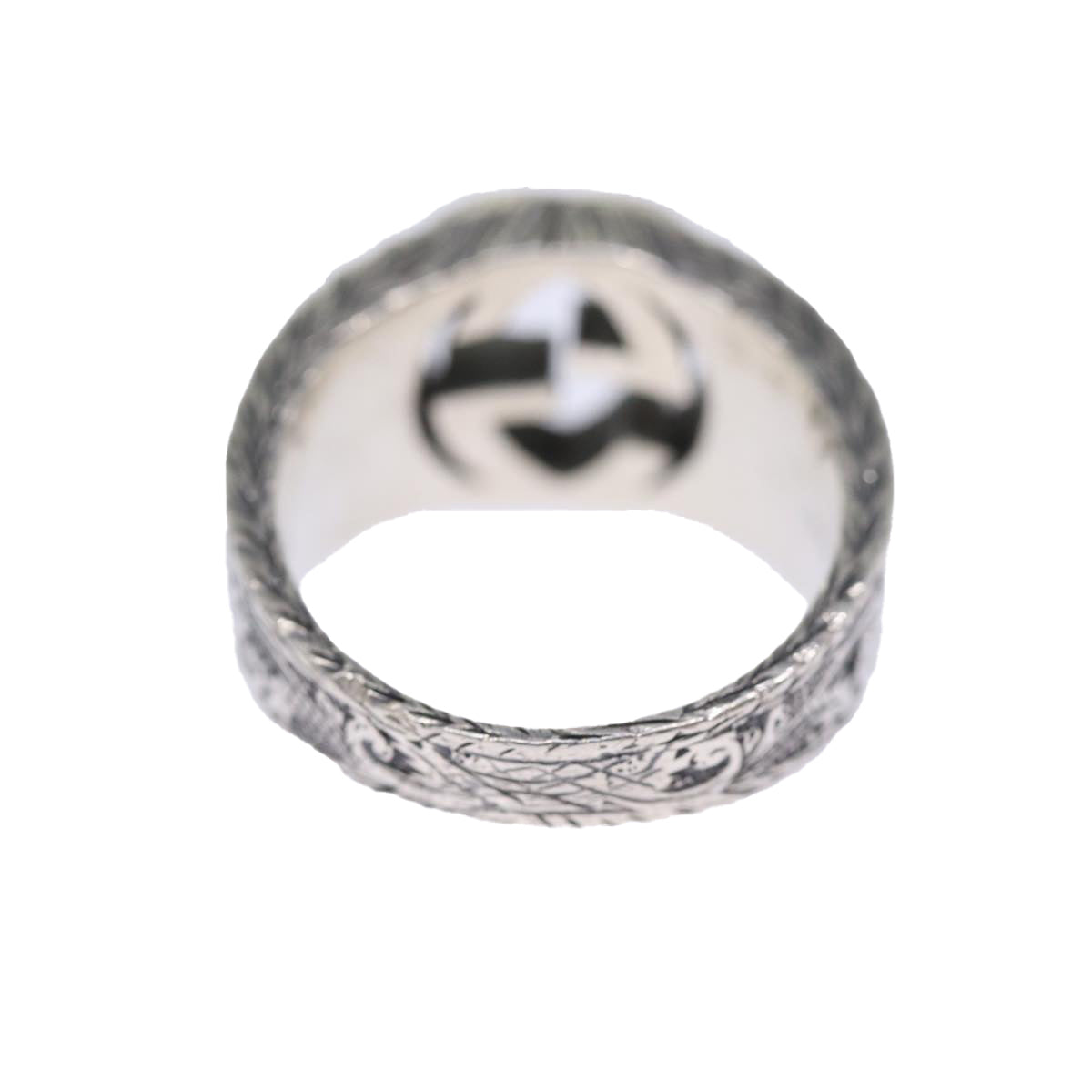 GUCCI Interlocking Ring Ag925 Silver Auth bs14631