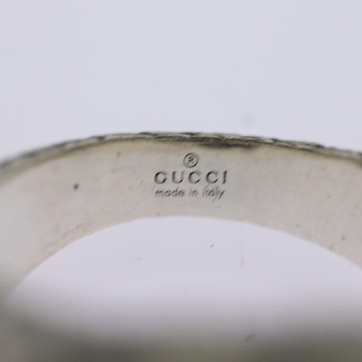 GUCCI Interlocking Ring Ag925 Silver Auth bs14631