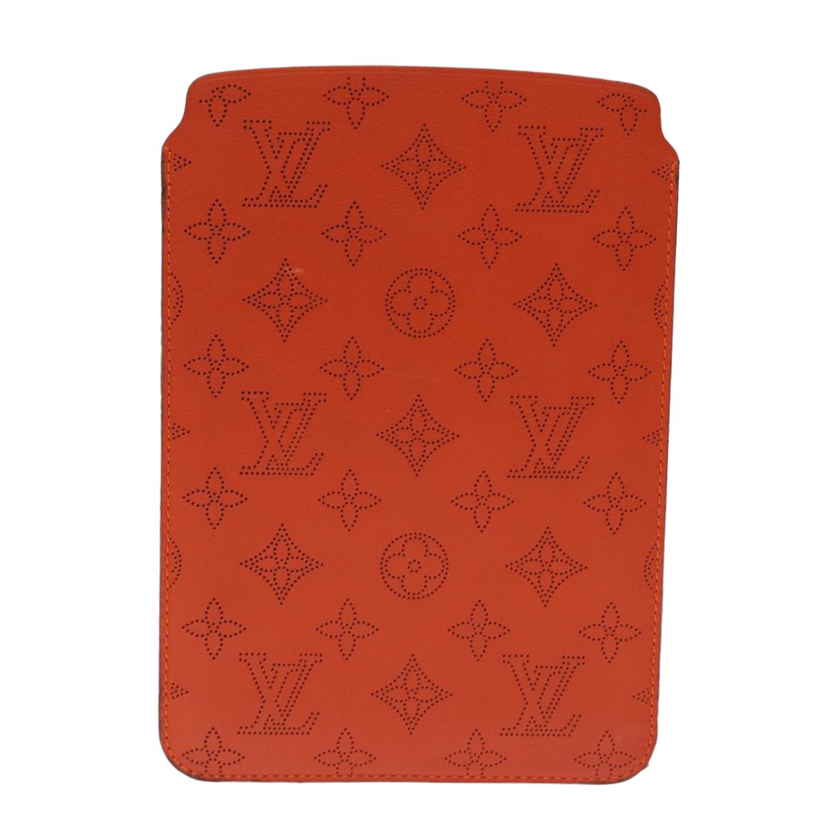 LOUIS VUITTON Mahina iPad Mini Soft Case iPad Case Orange LV Auth bs14632