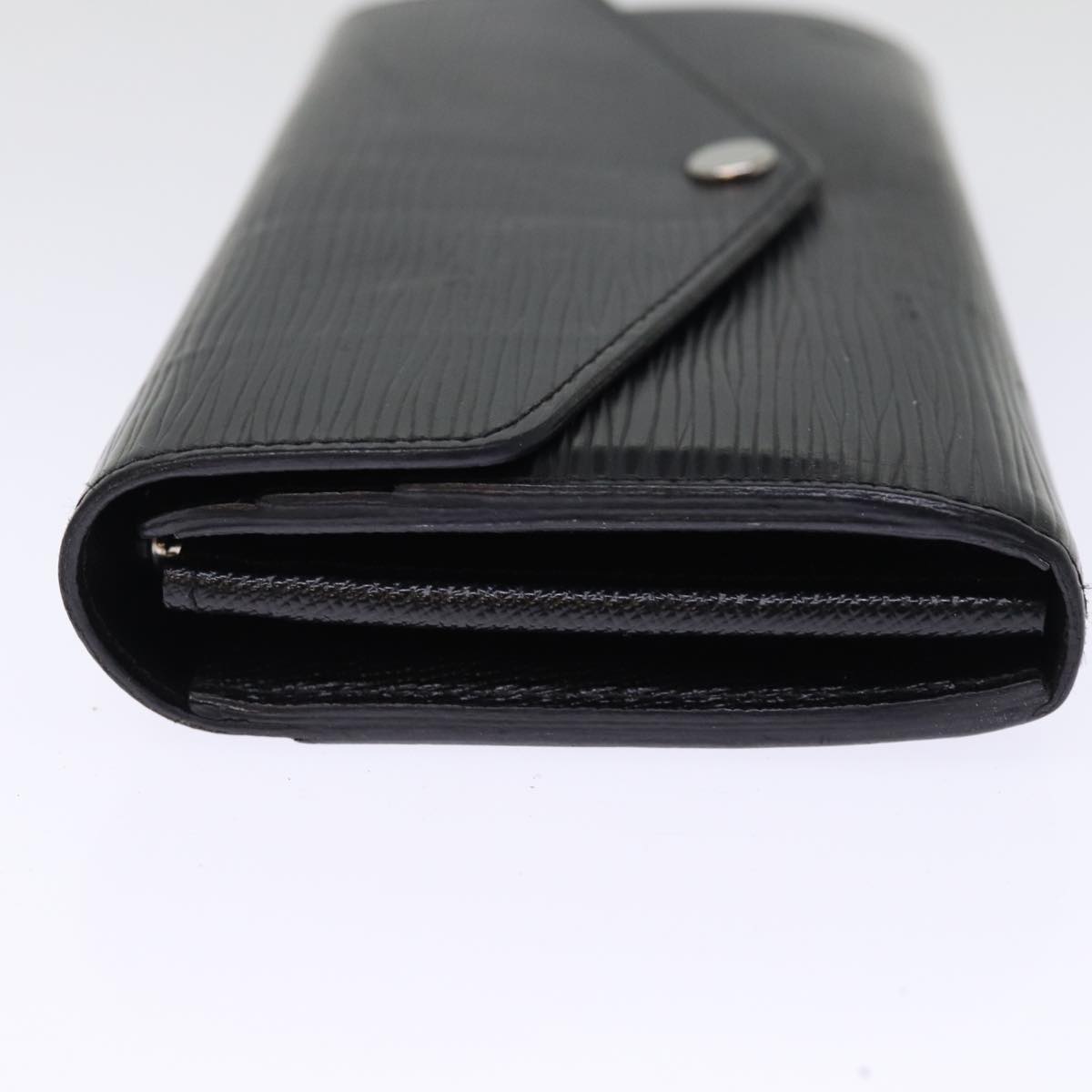 LOUIS VUITTON Epi Portefeuille Josephine Long Wallet Black LV Auth bs14636