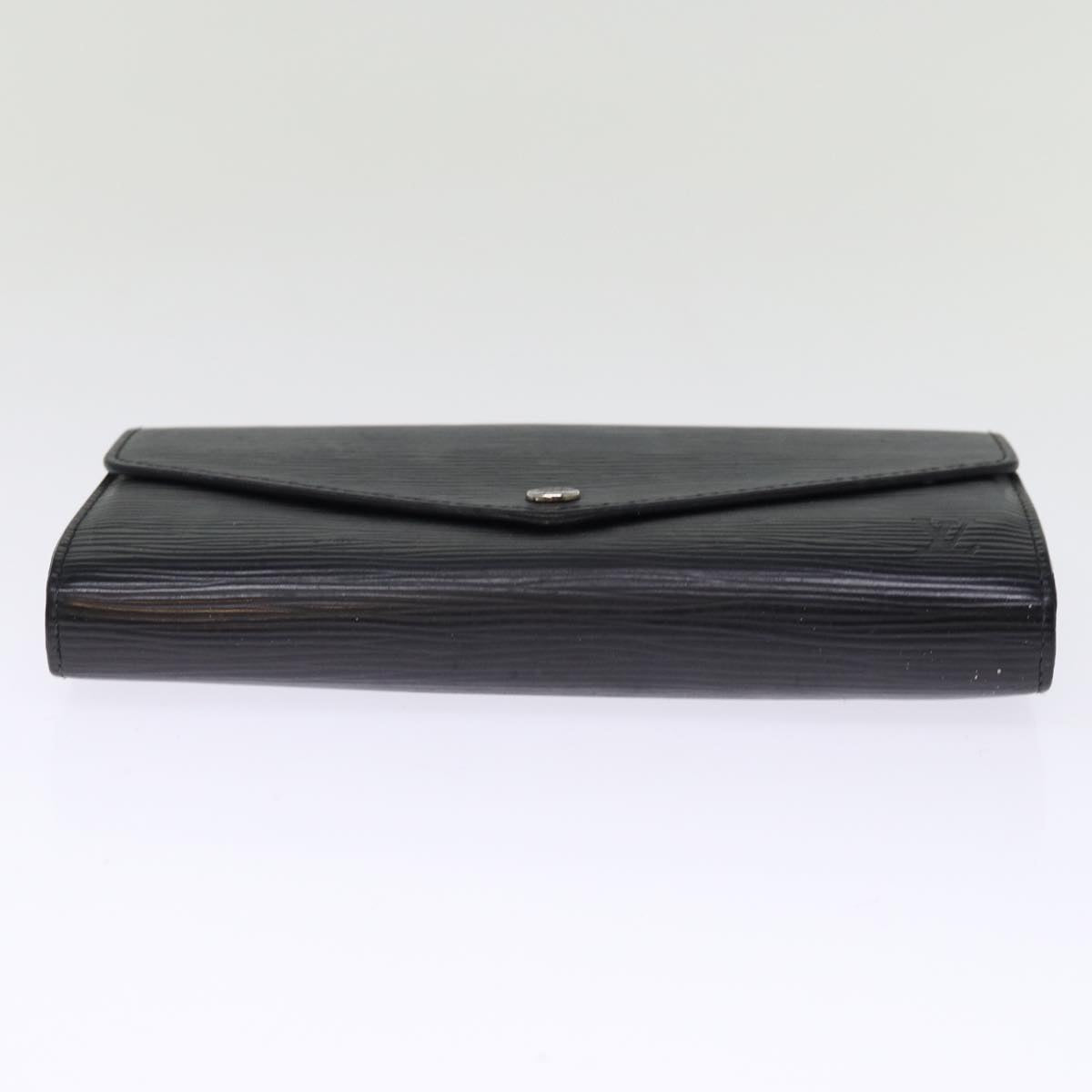 LOUIS VUITTON Epi Portefeuille Josephine Long Wallet Black LV Auth bs14636