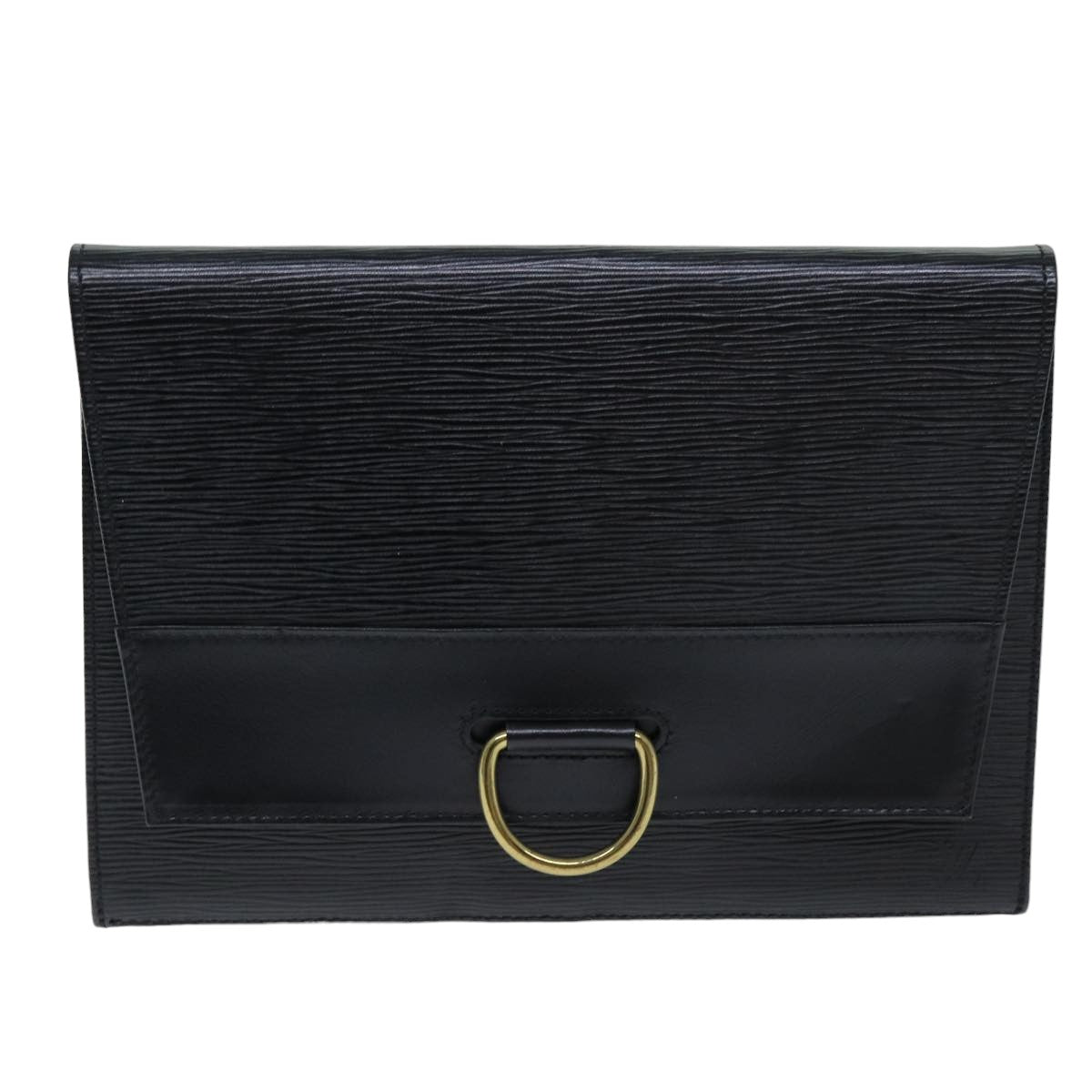 LOUIS VUITTON Epi Jena Clutch Bag Black M52722 LV Auth bs14640