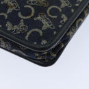 CELINE C Macadam Canvas Clutch Bag Navy Auth bs14643-10