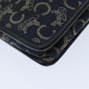 CELINE C Macadam Canvas Clutch Bag Navy Auth bs14643-11