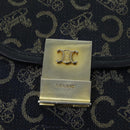 CELINE C Macadam Canvas Clutch Bag Navy Auth bs14643-12