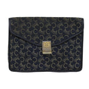 CELINE C Macadam Canvas Clutch Bag Navy Auth bs14643-2