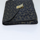 CELINE C Macadam Canvas Clutch Bag Navy Auth bs14643-5