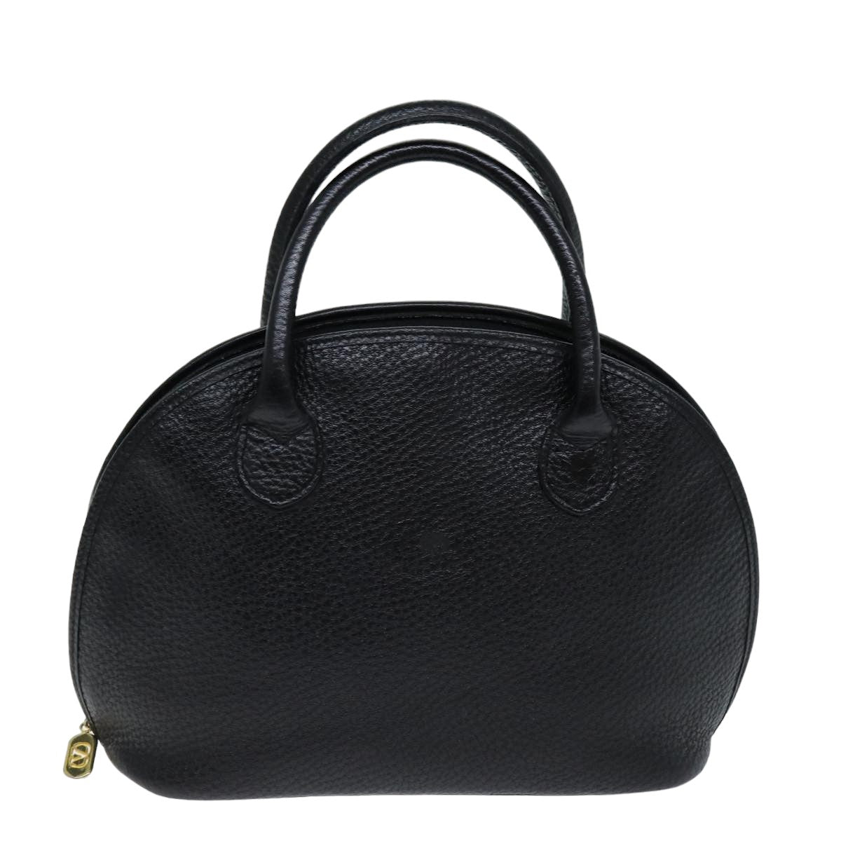 VALENTINO Hand Bag Leather Black Auth bs14649