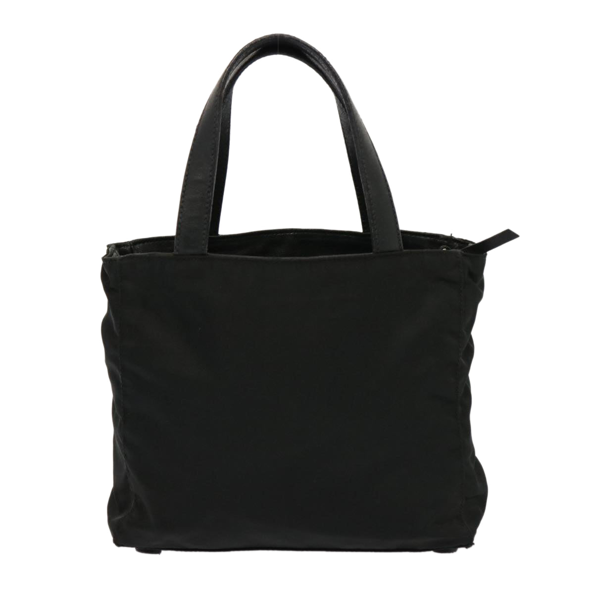 PRADA Hand Bag Nylon Leather Black Auth bs14650 - 0