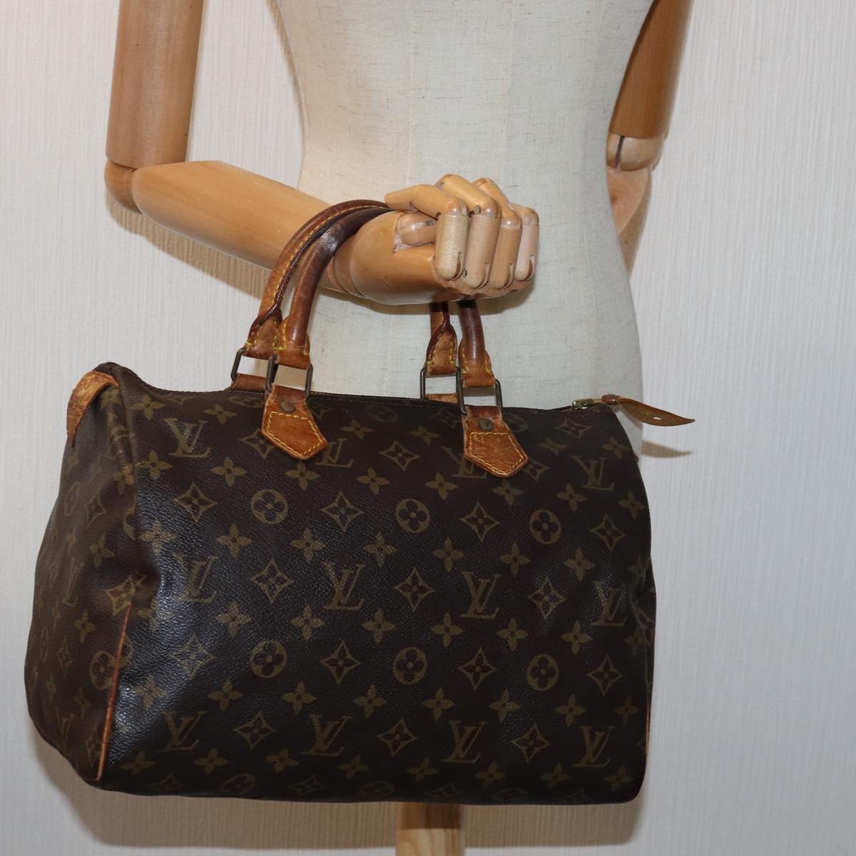 LOUIS VUITTON Monogram Speedy 30 Hand Bag M41526 LV Auth bs14664