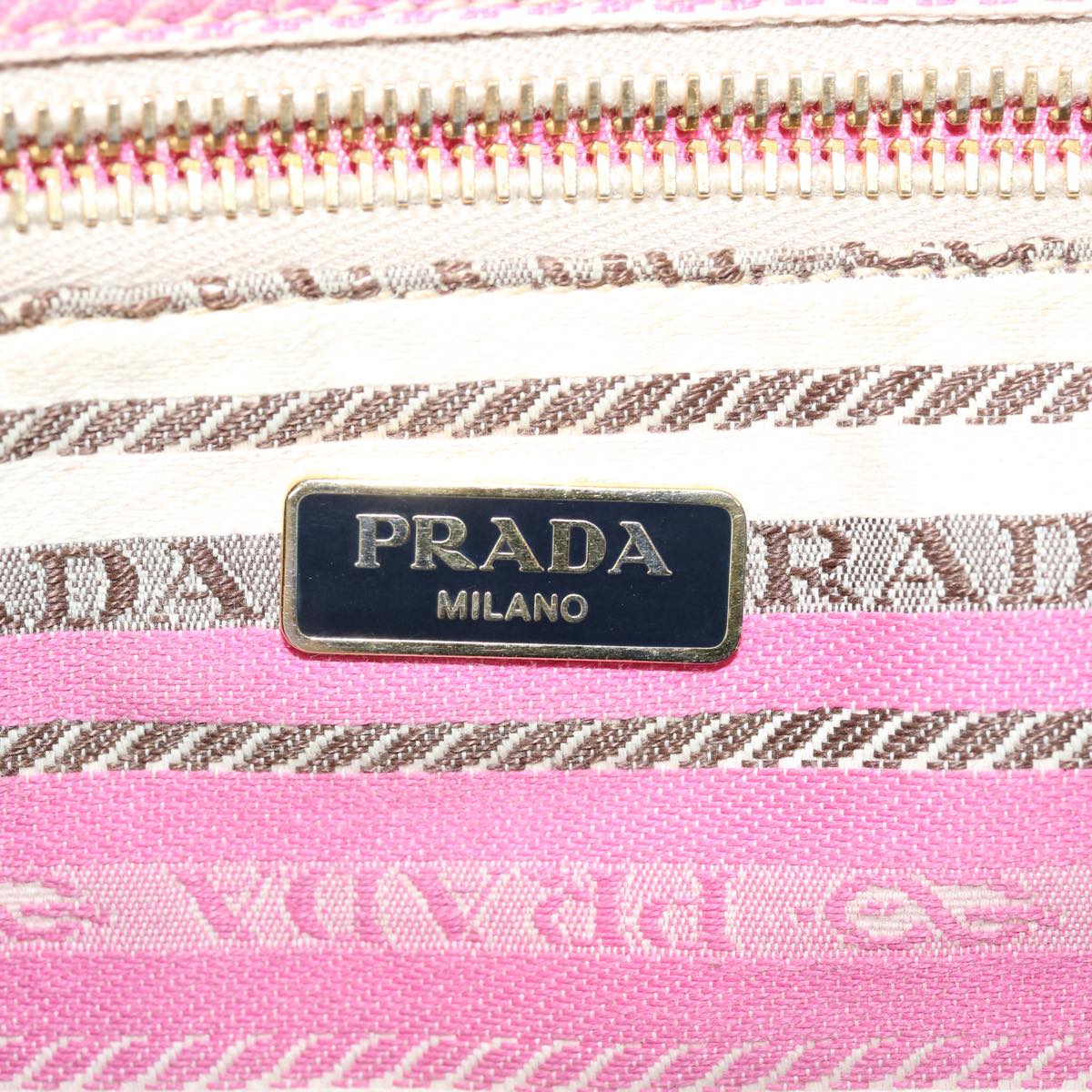 PRADA Canapa GM Hand Bag Denim Blue Auth bs14686