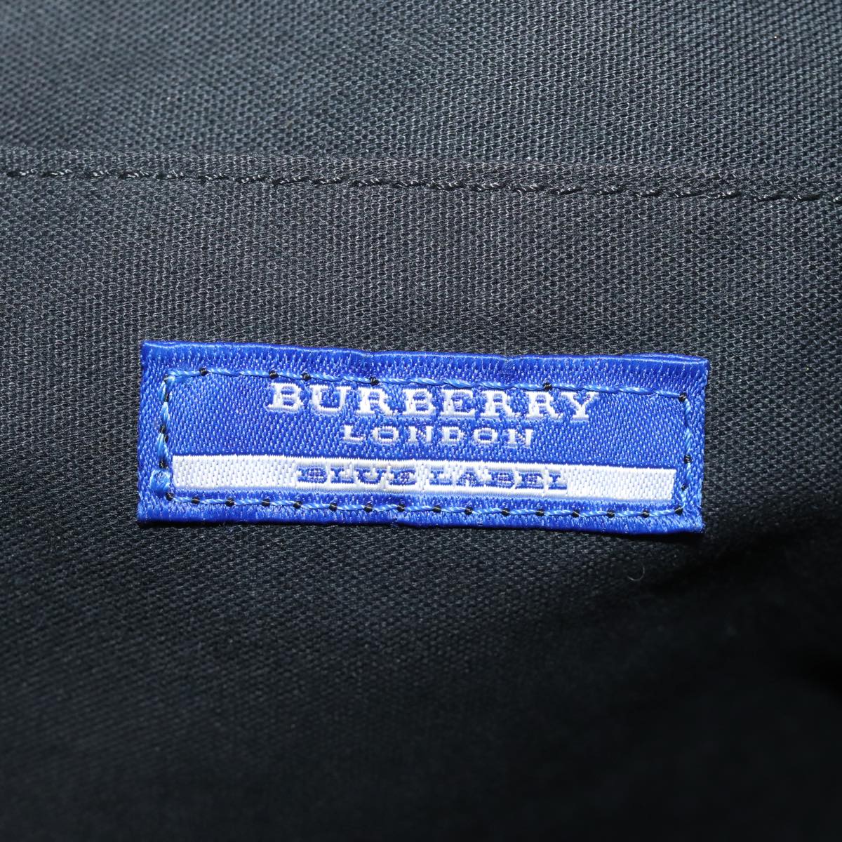 BURBERRY Blue Label Hand Bag Nylon 2way Black Auth bs14689