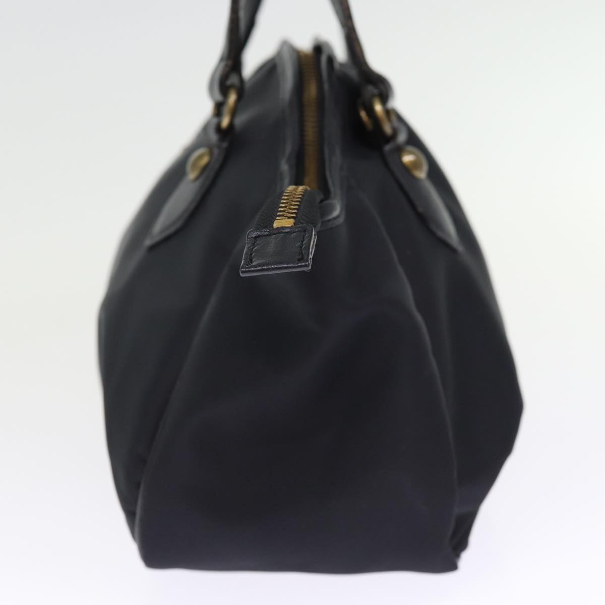 BURBERRY Blue Label Hand Bag Nylon 2way Black Auth bs14689