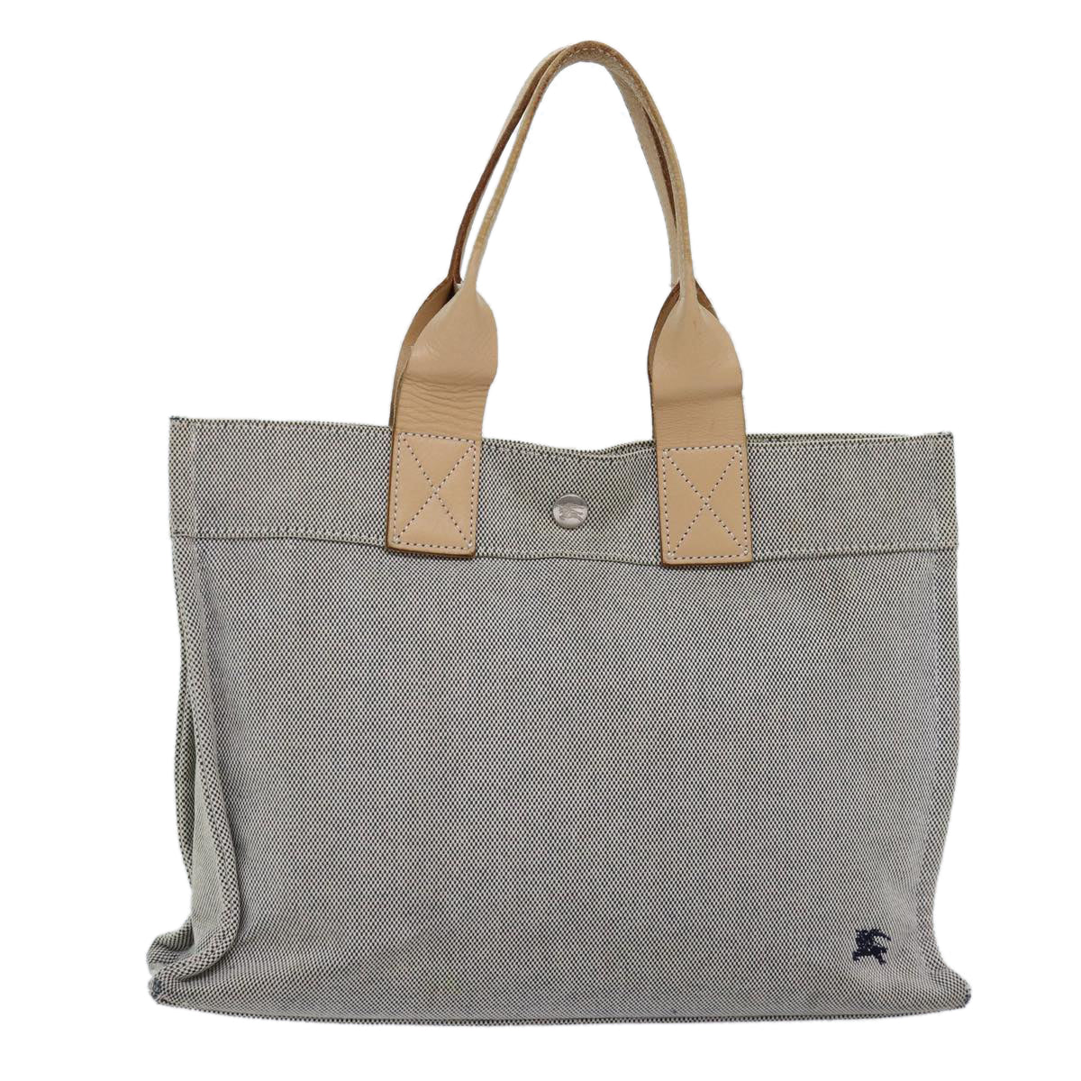 BURBERRY Blue Label Hand Bag Canvas Gray Auth bs14691 - 0