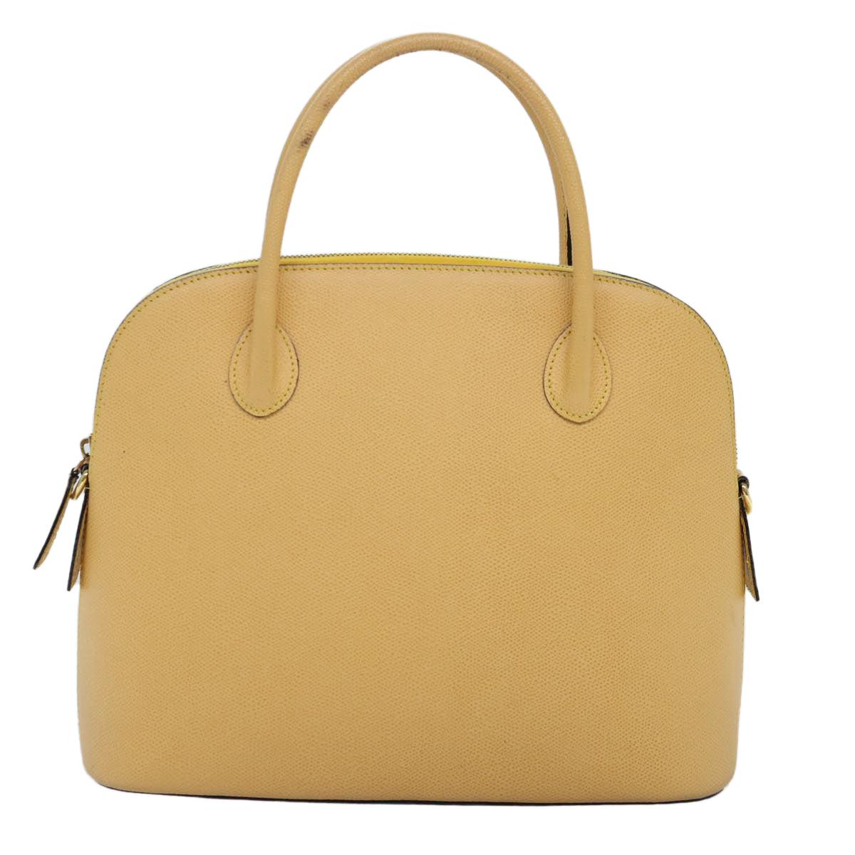 CELINE Hand Bag Leather 2way Yellow Auth bs14695