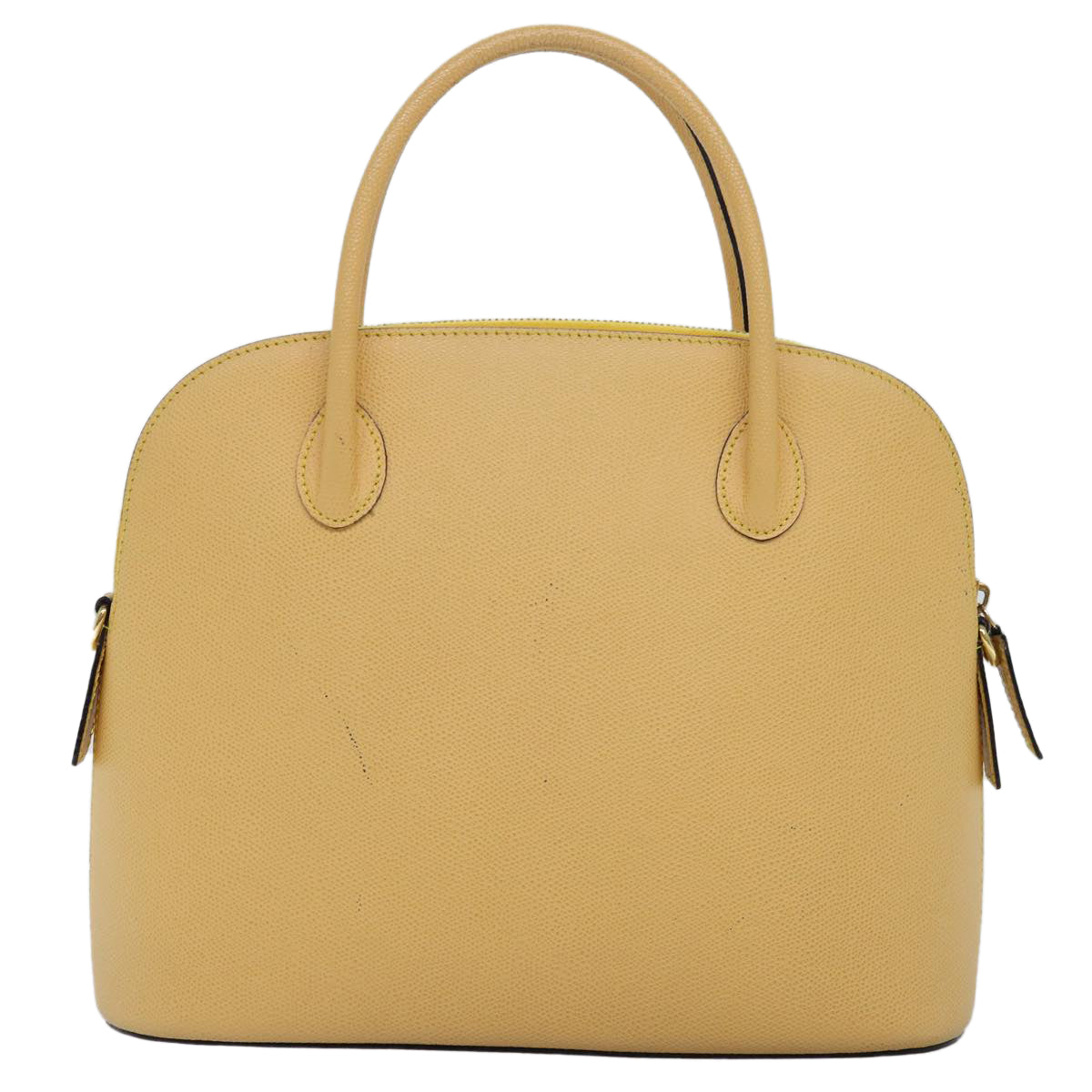 CELINE Hand Bag Leather 2way Yellow Auth bs14695 - 0