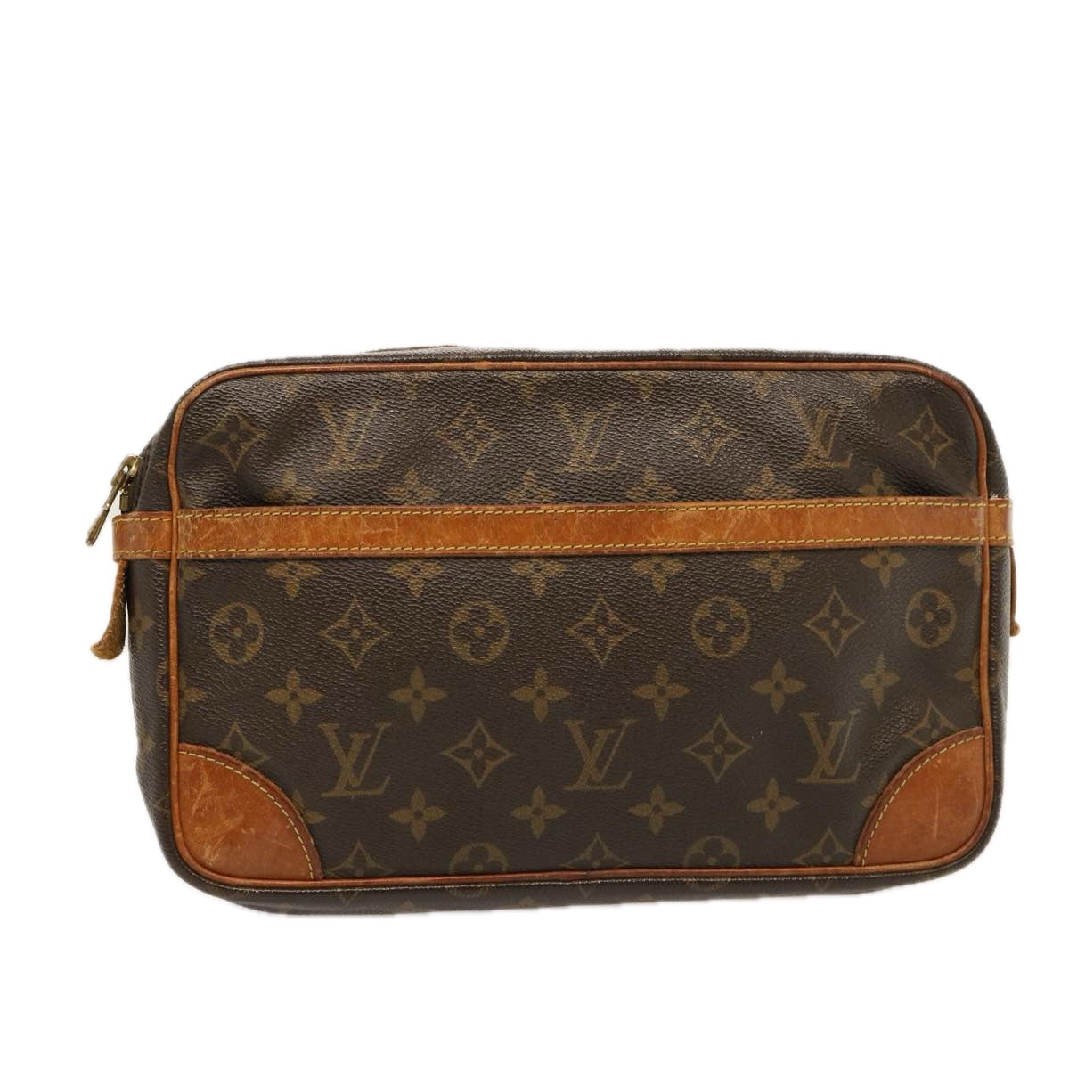 LOUIS VUITTON Monogram Compiegne 28 Clutch Bag M51845 LV Auth bs14701