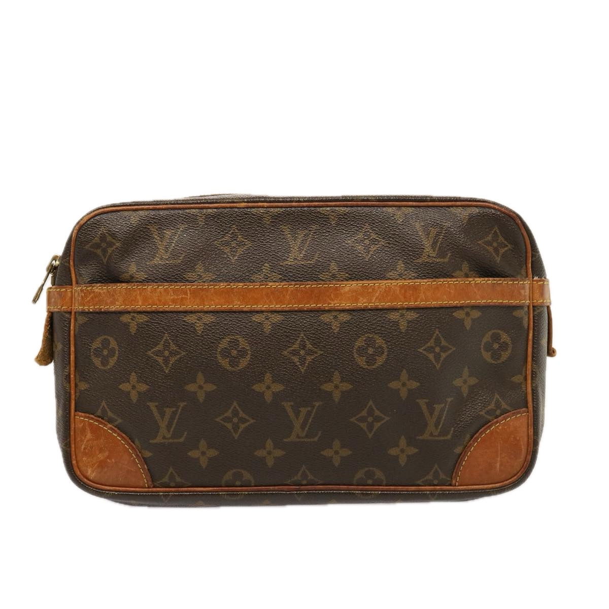 LOUIS VUITTON Monogram Compiegne 28 Clutch Bag M51845 LV Auth bs14701