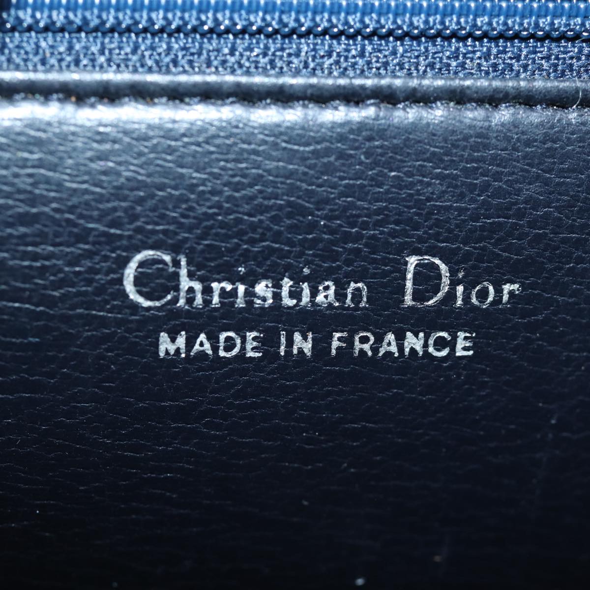 Christian Dior Shoulder Bag Leather Black Auth bs14710