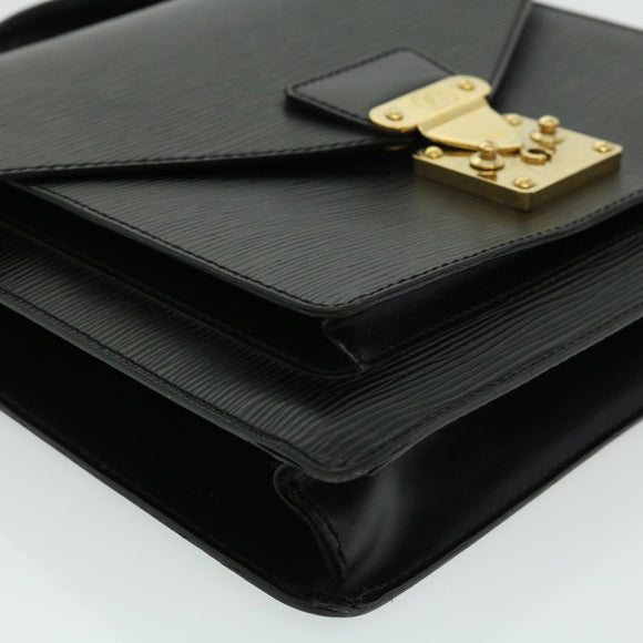 LOUIS VUITTON Epi Monceau Hand Bag Black M52123 LV Auth bs1472