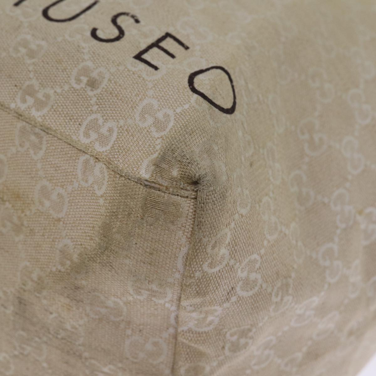 GUCCI Tote Bag Canvas Beige 283416 Auth bs14730