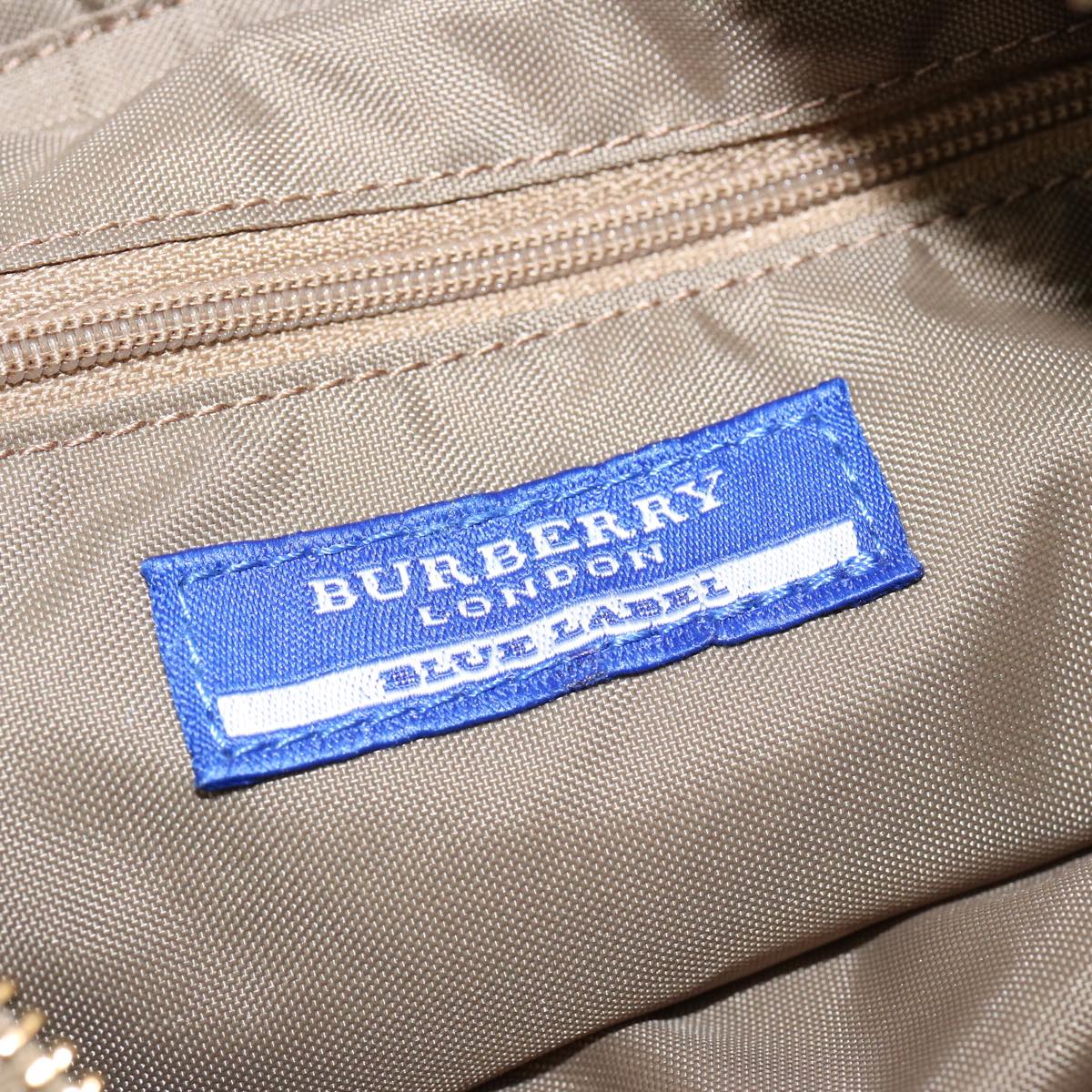 BURBERRY Blue Label Shoulder Bag Nylon Beige Auth bs14733